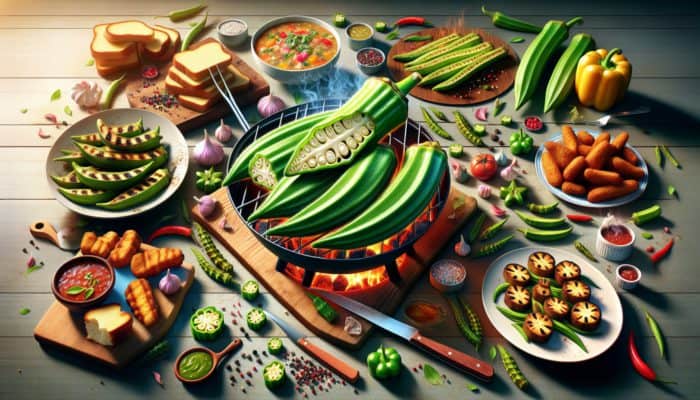 Grilled Okra with Smoked Paprika for a Tasty Dish