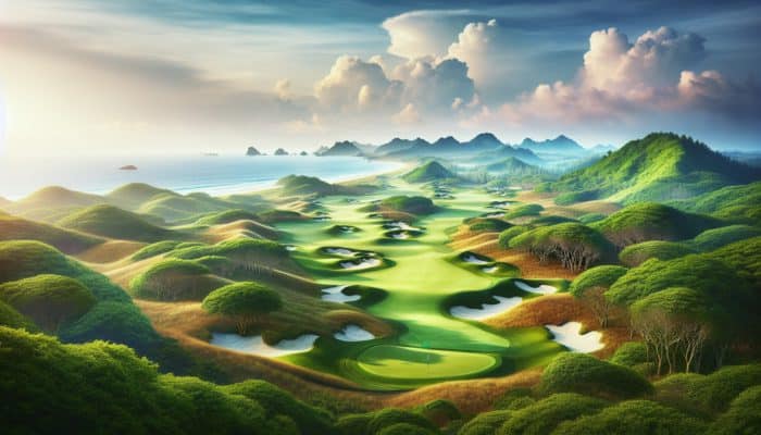 Picturesque 18-hole golf course at Amanzimtoti Country Club featuring challenging bunkers and spectacular ocean views.