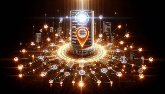 A bright sitemap index file surrounded by interconnected nodes, enhancing website navigation and boosting SEO.