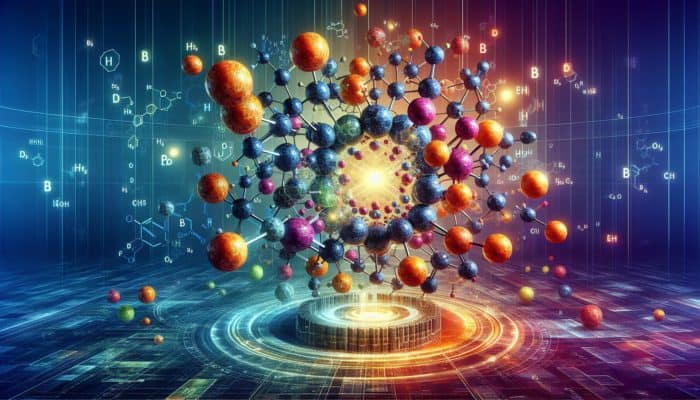 Illustration of B vitamins' molecular structures, emphasizing their health and metabolic roles.